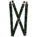 Suspenders - 1.0" - Sketch Stars Black/Multi Color Suspenders Buckle-Down   