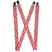 Suspenders - 1.0" - Skull Yard Red/White Suspenders Buckle-Down   
