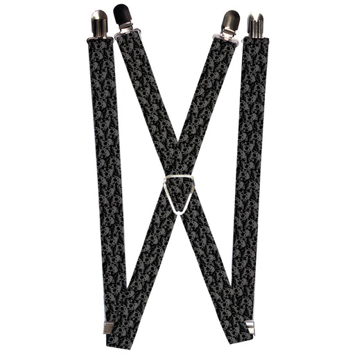 Suspenders - 1.0" - Skull Yard Black/Gray Suspenders Buckle-Down   