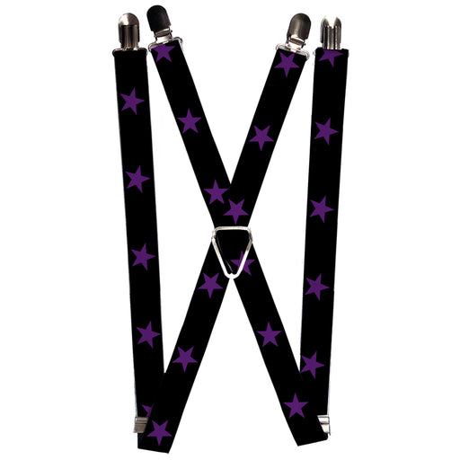 Suspenders - 1.0" - Star Black/Purple Suspenders Buckle-Down   
