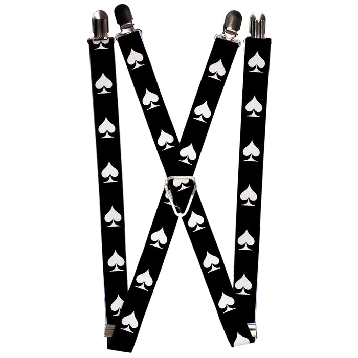Suspenders - 1.0" - Spade Black/White Suspenders Buckle-Down   