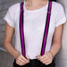 Suspenders - 1.0" - Stripe Black/Pink Suspenders Buckle-Down   