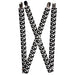 Suspenders - 1.0" - Tilted Skulls Black/White Suspenders Buckle-Down   
