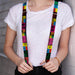 Suspenders - 1.0" - Tapes Multi Neon Suspenders Buckle-Down   