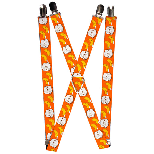 Suspenders - 1.0" - Take Out/Fortune Cookies Orange Suspenders Buckle-Down   