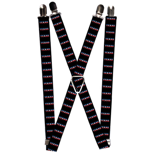 Suspenders - 1.0" - TEXAS w/Star Black/White/Blue/Red Suspenders Buckle-Down   