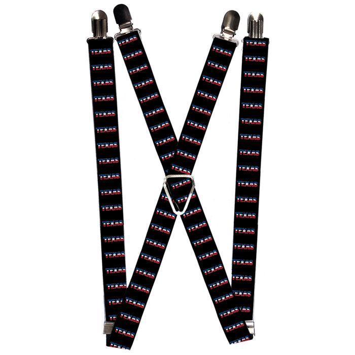 Suspenders - 1.0" - TEXAS w/Star Black/White/Blue/Red Suspenders Buckle-Down   