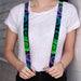 Suspenders - 1.0" - Tie Dye Swirl Green/Blue/Purple Suspenders Buckle-Down   
