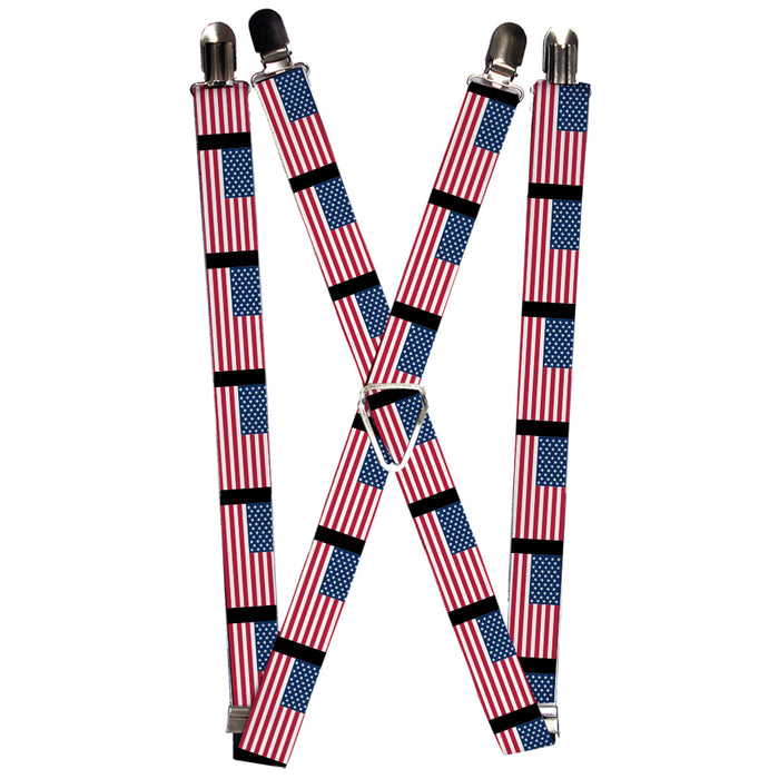Suspenders - 1.0" - United States Flags Suspenders Buckle-Down   