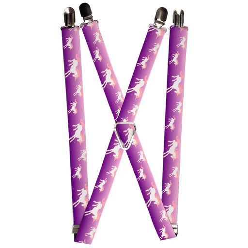 Suspenders - 1.0" - Unicorn Sparkles Purple/Pink Suspenders Buckle-Down   