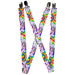 Suspenders - 1.0" - Unicorns in Rainbows w/Sparkles/Purple Suspenders Buckle-Down   