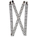Suspenders - 1.0" - Vertical Stripes White/Black/Gray Suspenders Buckle-Down   