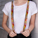 Suspenders - 1.0" - Vivid Floral Collage2 Yellows/Pinks/Oranges Suspenders Buckle-Down   