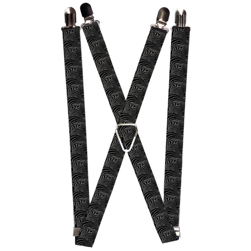 Suspenders - 1.0" - Zebra Head Black/Gray Suspenders Buckle-Down   