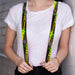 Suspenders - 1.0" - Zombies Biohazard Black/Yellow/Green Suspenders Buckle-Down   