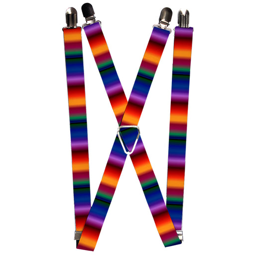 Suspenders - 1.0" - Zarape3 Vertical Multi Color Fade Suspenders Buckle-Down   