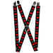 Suspenders - 1.0" - Broken Heart MEH Black/Red/White Suspenders Buckle-Down   