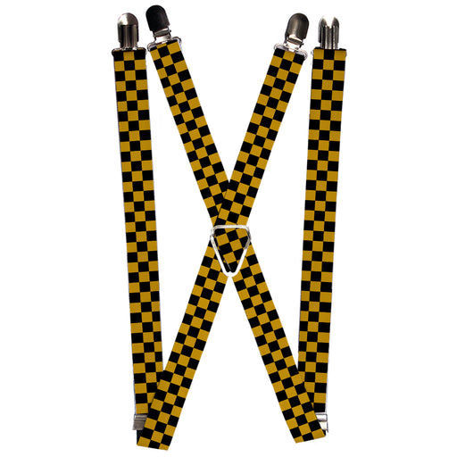 Suspenders - 1.0" - Checker Black/Gold Suspenders Buckle-Down   