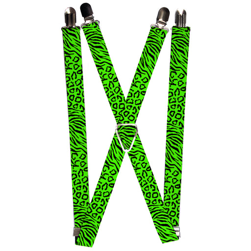 Suspenders - 1.0" - Cheebra Green/Black Suspenders Buckle-Down   