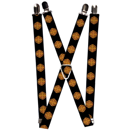 Suspenders - 1.0" - Celtic Knot Black/Burgundy/Gold Suspenders Buckle-Down   