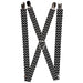 Suspenders - 1.0" - Micro Polka Dots2 Black/White Suspenders Buckle-Down   