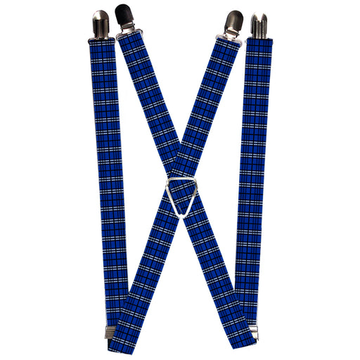 Suspenders - 1.0" - Plaid Navy Suspenders Buckle-Down   