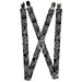 Suspenders - 1.0" - Paisley2 Black/White Suspenders Buckle-Down   