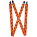 Suspenders - 1.0" - Plaid X4 Fluorescent Oranges/Pinks/Yellow Suspenders Buckle-Down   