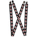 Suspenders - 1.0" - Sugar Skulls Black/White/Red Suspenders Buckle-Down   