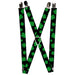 Suspenders - 1.25" - St. Pat's Clovers Scattered2 Black/Green Suspenders Buckle-Down   