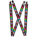 Suspenders - 1.0" - Sprinkle Donuts Black/Multi Color Suspenders Buckle-Down   
