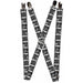 Suspenders - 1.0" - Batman Outlines Black White Suspenders DC Comics   