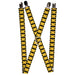 Suspenders - 1.0" - Bat Signal-5 Black Yellow Black Suspenders DC Comics   