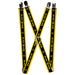 Suspenders - 1.0" - BATMAN Logo Stripe Yellow Black Suspenders DC Comics   