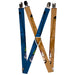 Suspenders - 1.0" - Split Poses Harvey Dent Brown + Two-Face Pinstripe Blue Black Suspenders DC Comics   