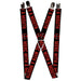MARVEL DEADPOOL Suspenders - 1.0" - Deadpool Logo MERC WITH A MOUTH Black Red White Suspenders Marvel Comics   