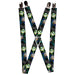 Suspenders - 1.0" - Nightmare Before Christmas Jack Crossed Hands Pose Electric Glow Suspenders Disney   