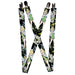 Suspenders - 1.0" - Tinker Bell 4-Poses Paint Splatter Black Greens Suspenders Disney   