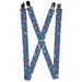 Suspenders - 1.0" - Stitch Expressions Hibiscus Flower Ukulele Stacked Blues Suspenders Disney   