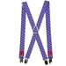 Suspenders - 1.0" - Minnie Mouse Bow Ears Monogram/Dots Purple/White Suspenders Disney   