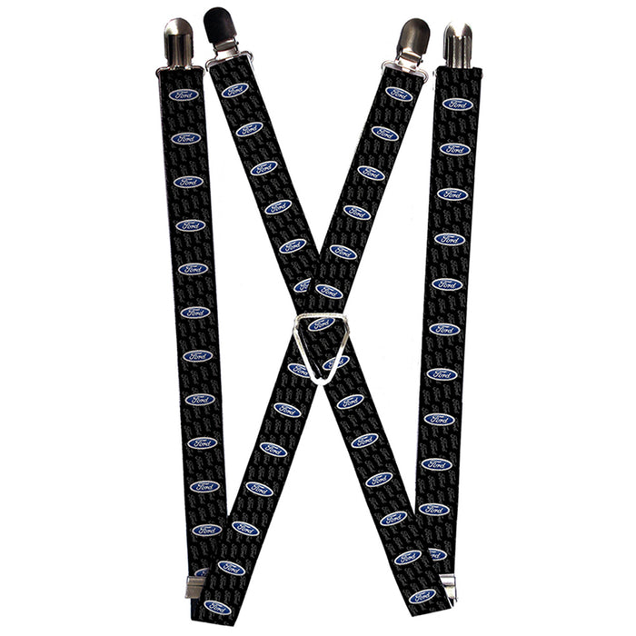 Suspenders - 1.0" - Ford Oval REPEAT w Text Suspenders Ford   