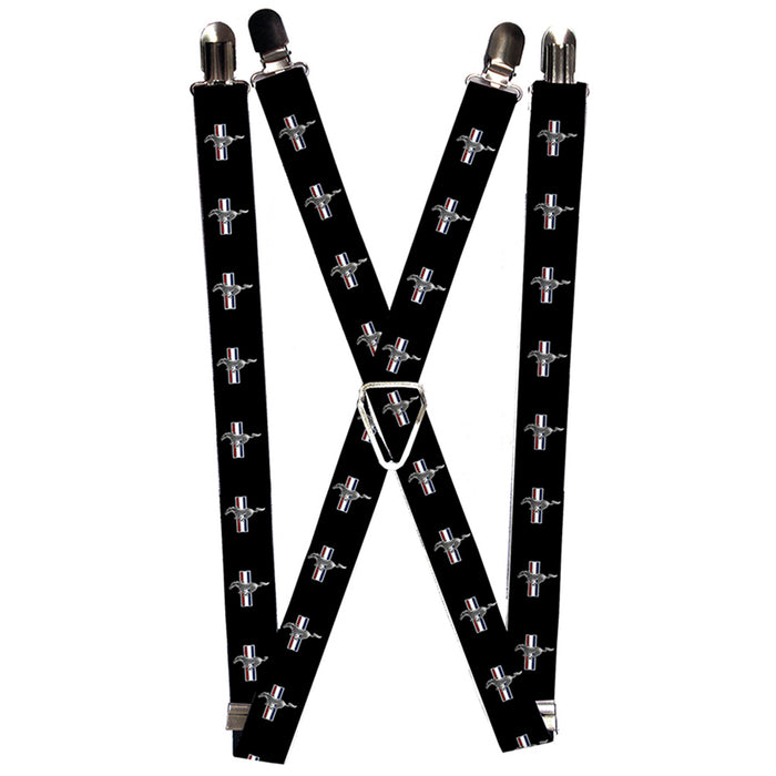 Suspenders - 1.0" - Ford Mustang w Bars Logo REPEAT Suspenders Ford   