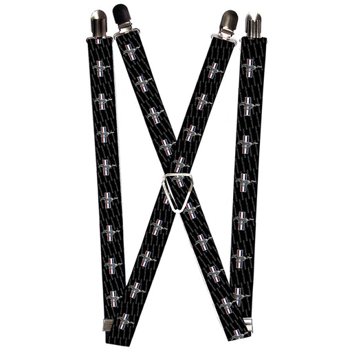 Suspenders - 1.0" - Ford Mustang w Bars REPEAT w Text Suspenders Ford   