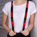 Suspenders - 1.0" - Harley Quinn Diamond Blocks2 Red Black Black Red Suspenders DC Comics   