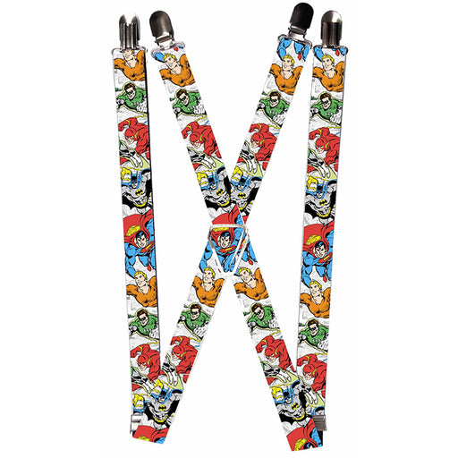 Suspenders - 1.0" - Justice League Superheroes CLOSE-UP Suspenders DC Comics   
