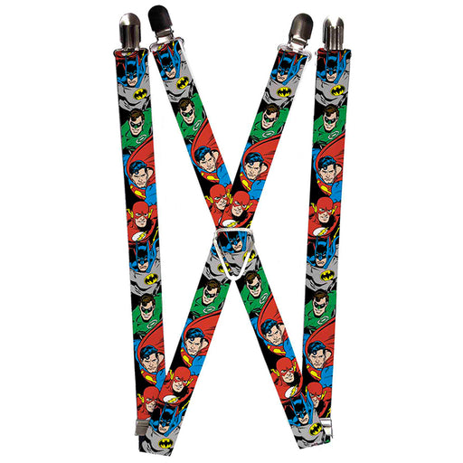 Suspenders - 1.0" - Justice League Superheroes CLOSE-UP New Suspenders DC Comics   