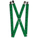 Suspenders - 1.0" - Question Mark Scattered Lime Green Black Suspenders DC Comics   