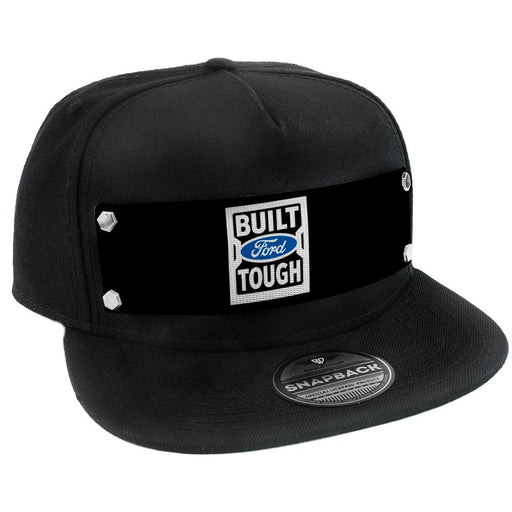 Embellishment Trucker Hat BLACK - BUILT FORD TOUGH Logo2 Black/White/Blue Trucker Hats Ford   