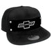 Embellishment Trucker Hat BLACK - Full Color Strap - 1965 CHEVROLET Bowtie Black/White Trucker Hats GM General Motors   