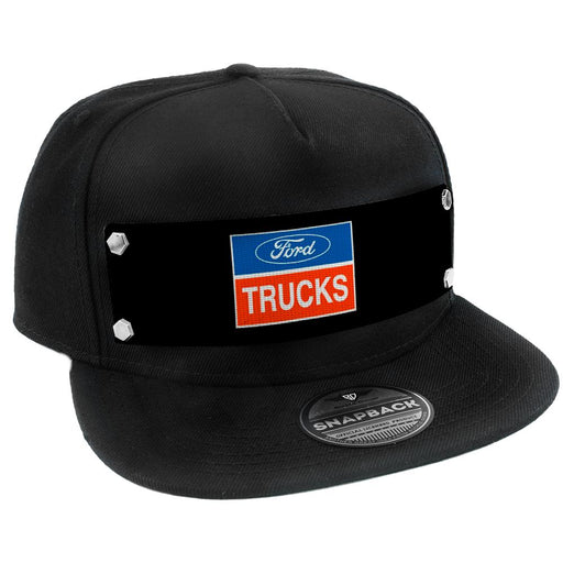 Embellishment Trucker Hat BLACK - FORD TRUCKS Logo2 Black/White/Blue/Red Trucker Hats Ford   